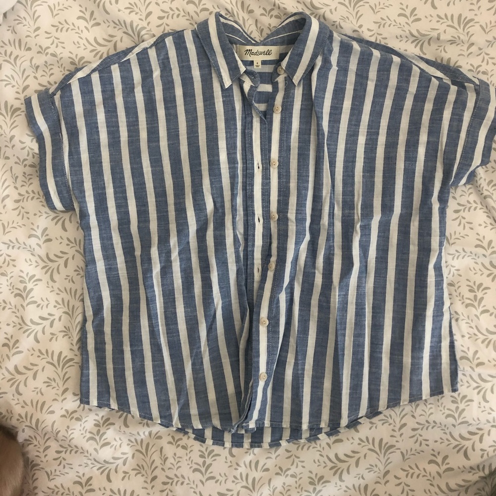 MADEWELL striped button shirt